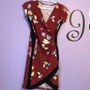 Floral wrap dress